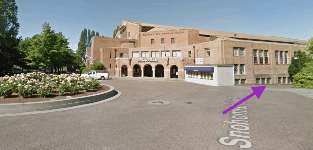 Alaska Airlines Arena path to graduation check-in